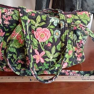 Vera Bradley Black and Pink Floral Travel Bag